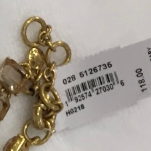 J Crew Cluster Drop Stone Necklace - Picture 12 of 13